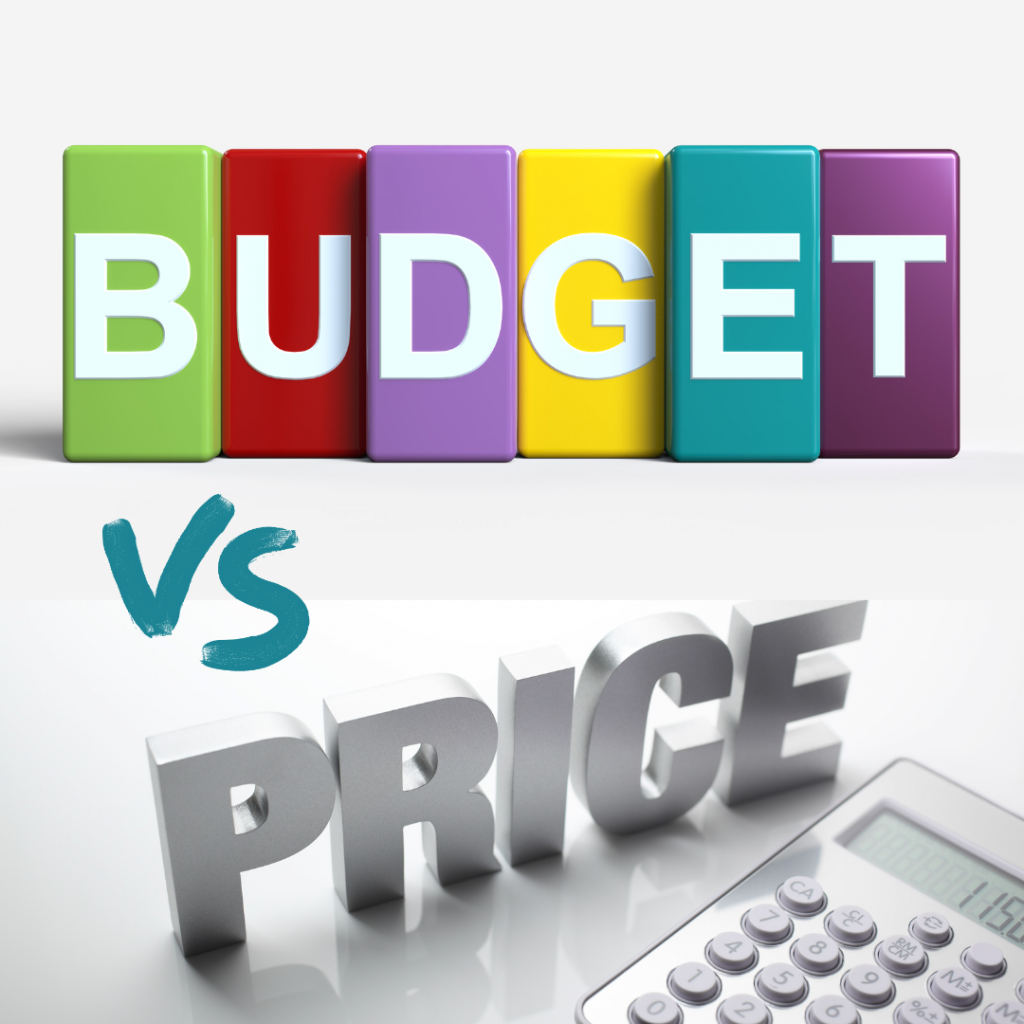 Budget vs price graphic 